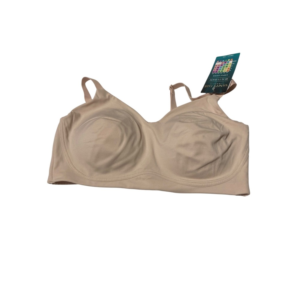 Vanity Fair‎ Beauty Back Smoothing Wireless Bra Beige 72118 Size Large NWT